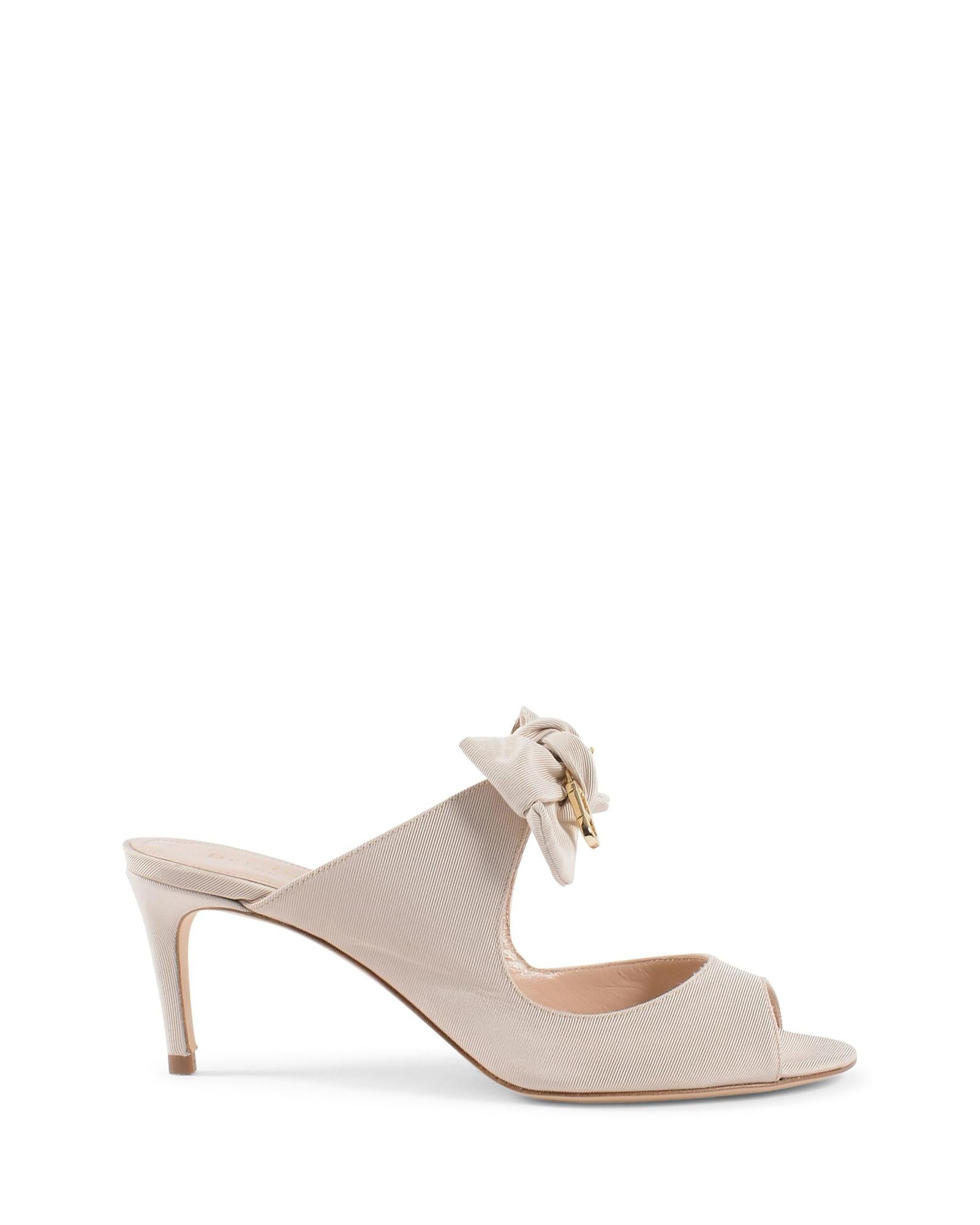 Grosgrain Bow Heel Mule - 37.5 EU