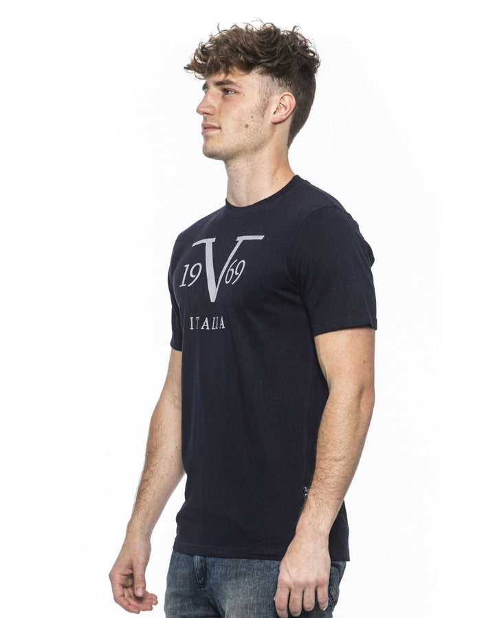 Blue Cotton T-Shirt by 19V69 Italia - XL