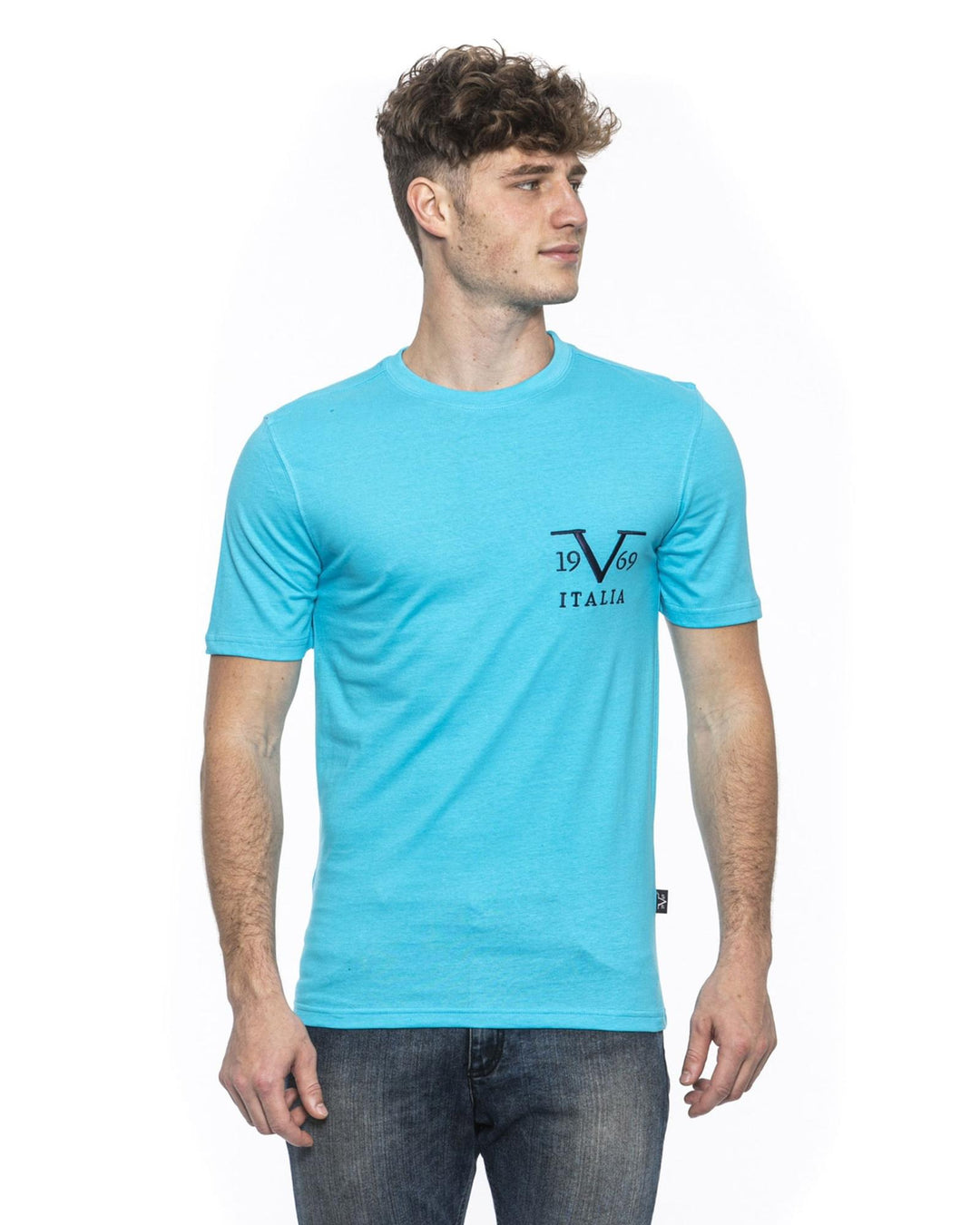 Light Blue Cotton T-Shirt - XL