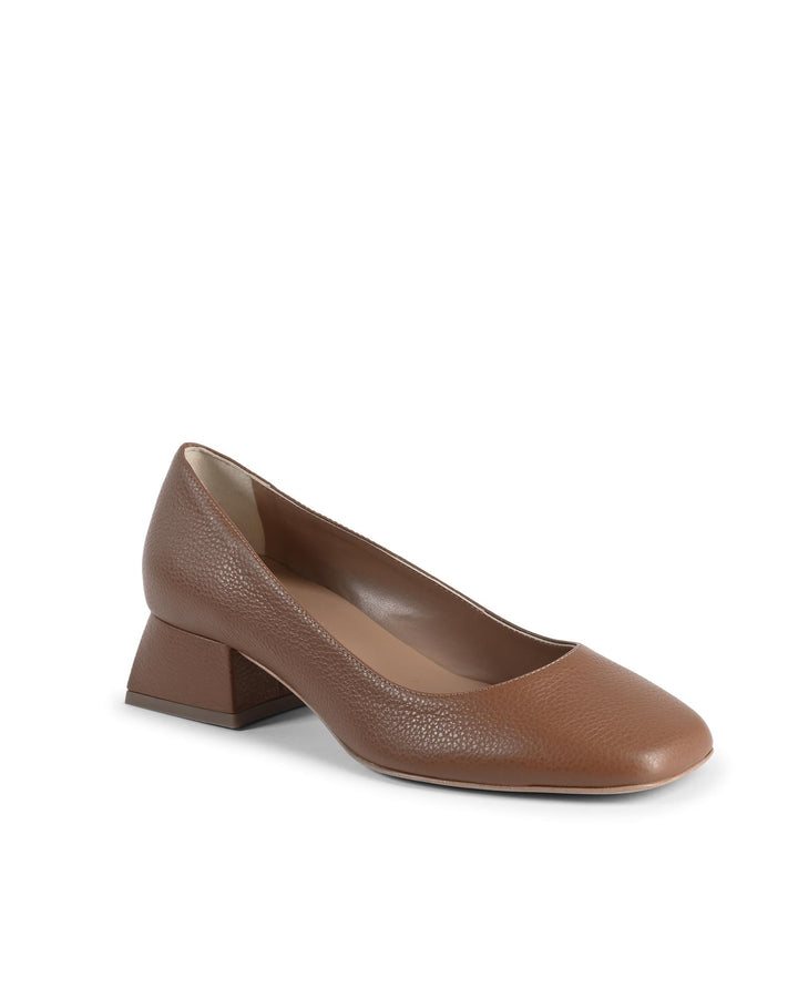 Leather Heeled Ballerina Shoes - 38 EU