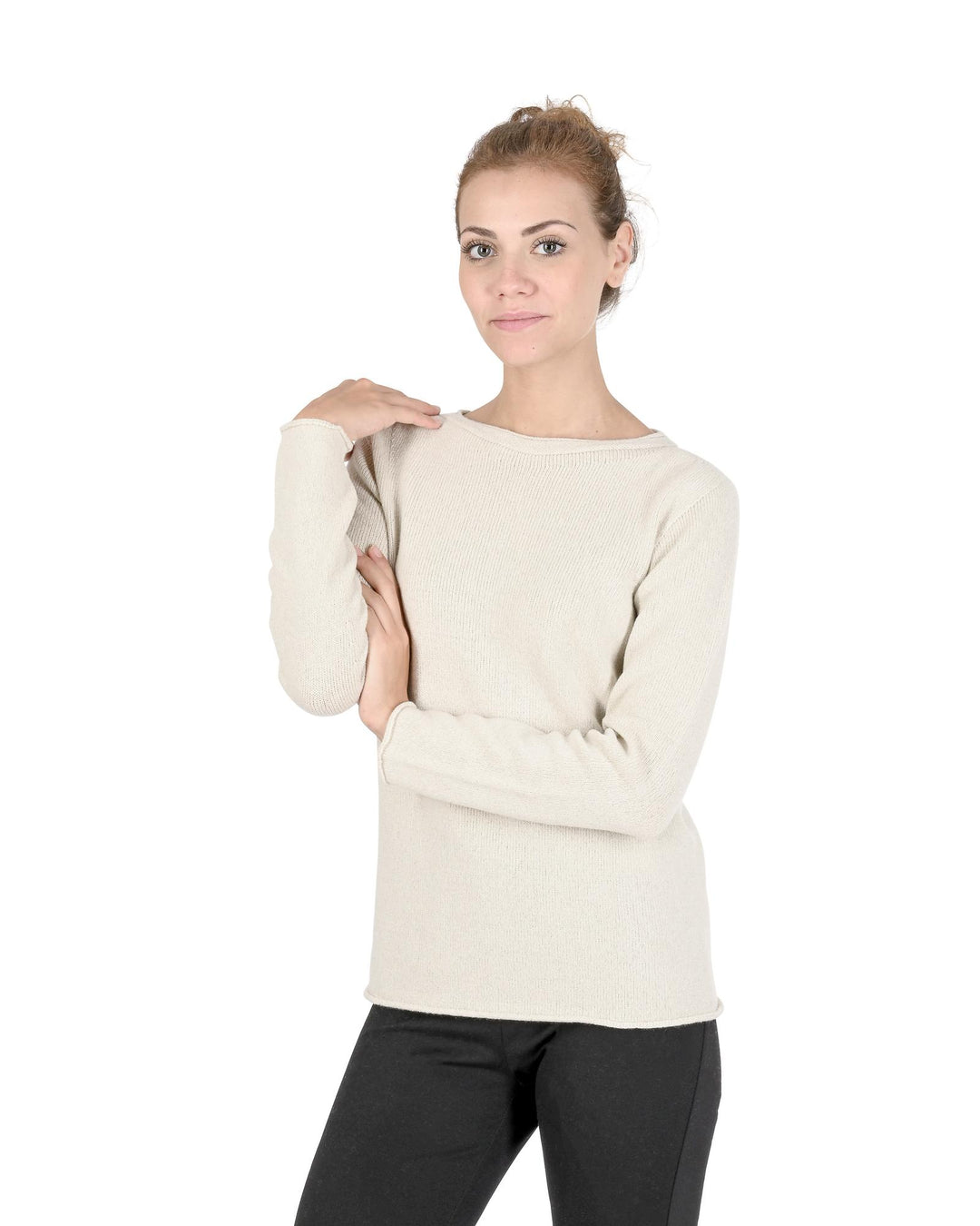 Boatneck Cashmere Sweater - 40 EU