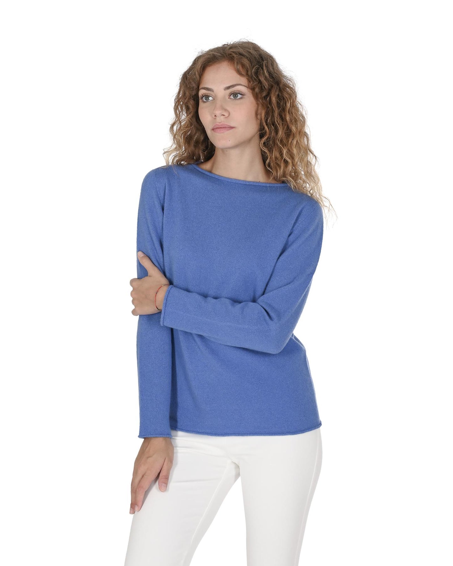 Premium Cashmere Boatneck Sweater - M