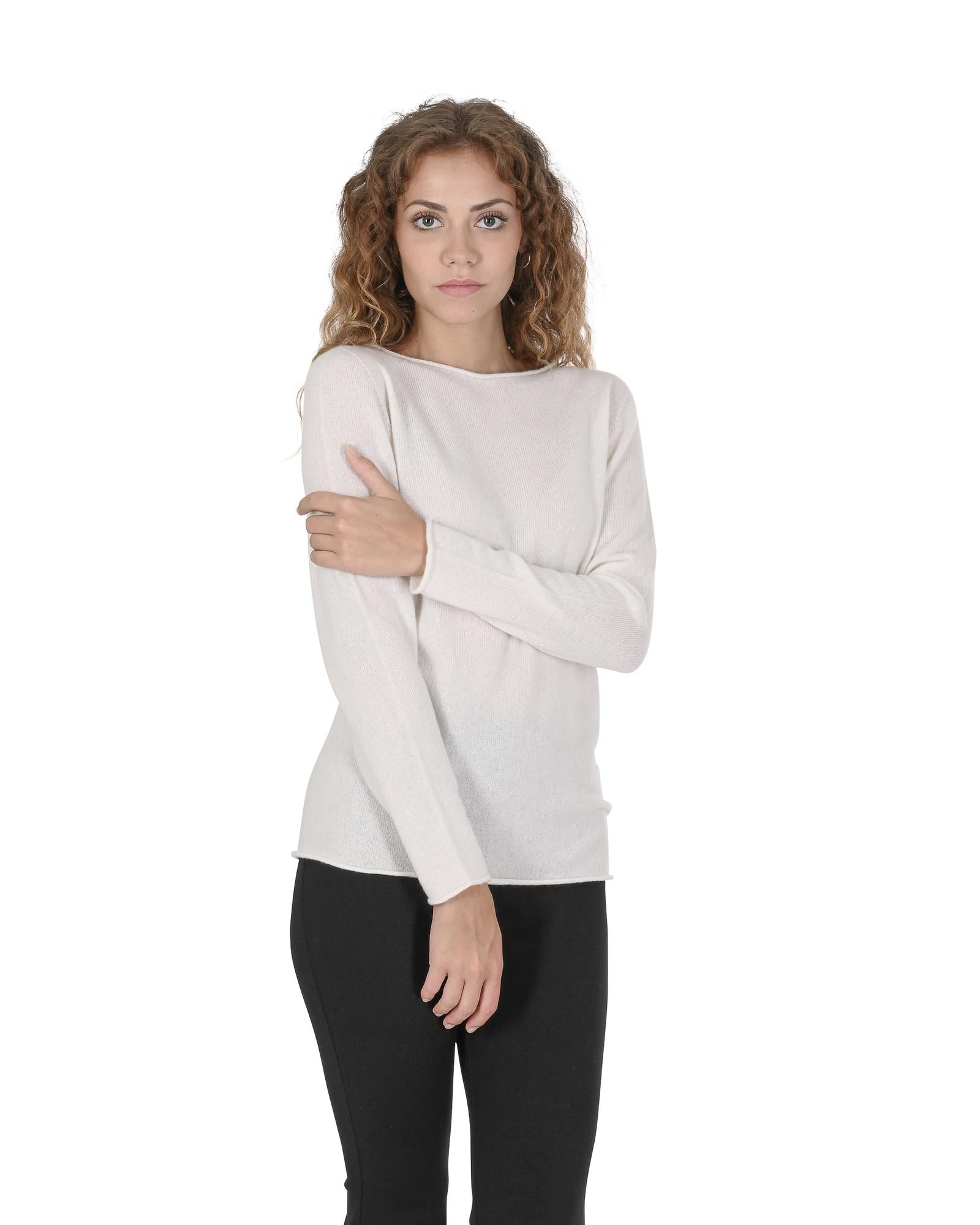 Cashmere Boatneck Sweater - Premium Quality Italian Craftsmanship - M