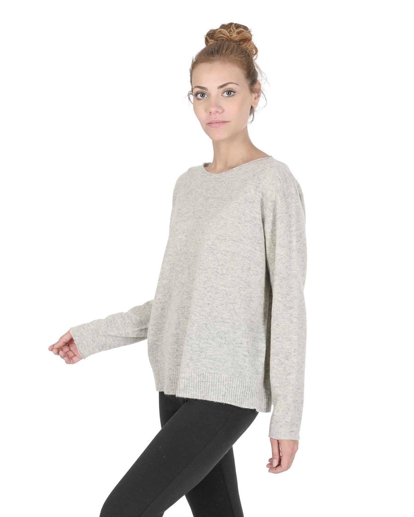 Oversize Boat Neck Cashmere Sweater - XL