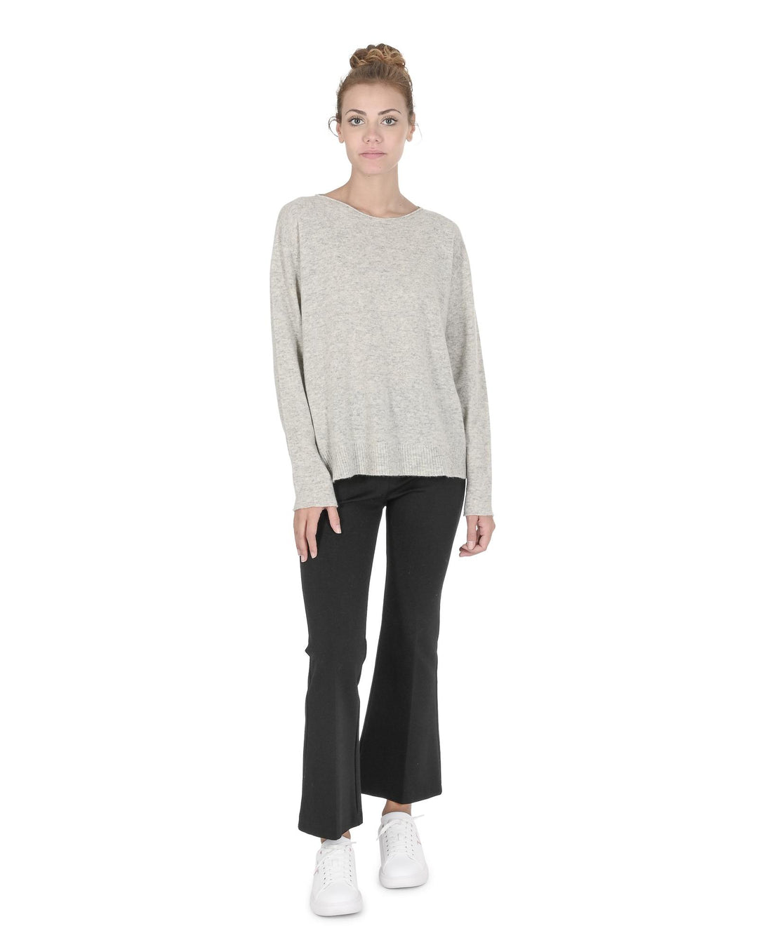 Oversize Boat Neck Cashmere Sweater - XL