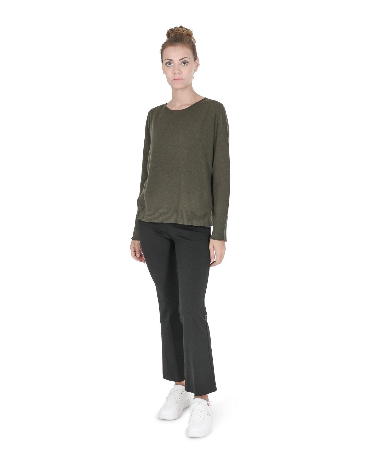 Premium Oversize Cashmere Boatneck Sweater - M