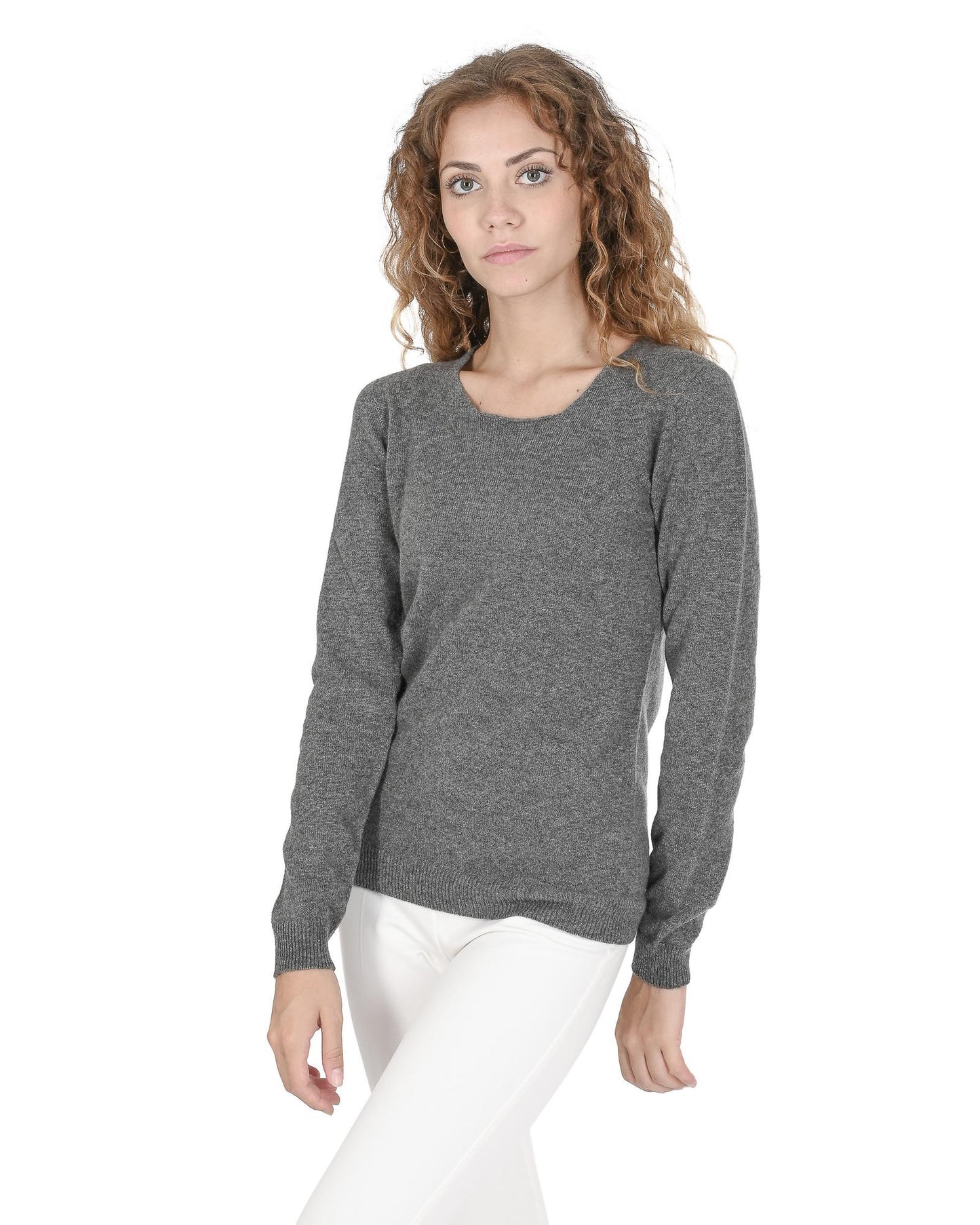 Cashmere Square Neck Sweater - Premium Italian Quality - 42 EU