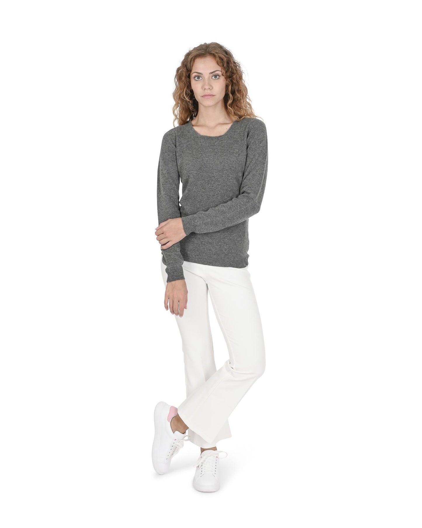 Cashmere Square Neck Sweater - Premium Italian Quality - 42 EU