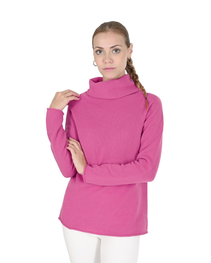 Premium Cashmere Womens Turtleneck Sweater - XL