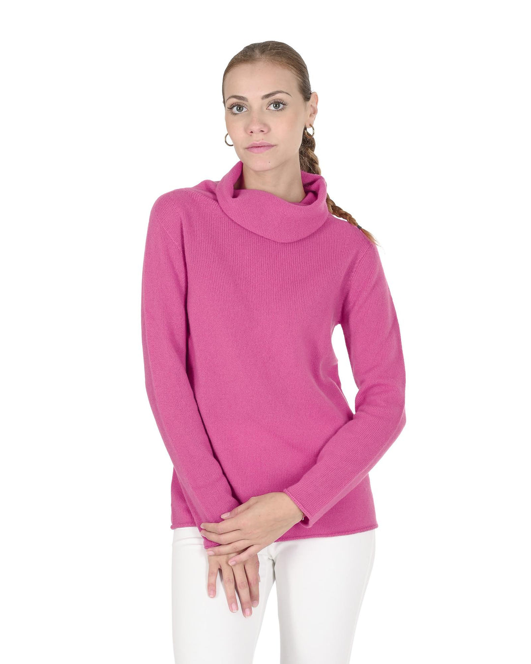 Premium Cashmere Womens Turtleneck Sweater - XL