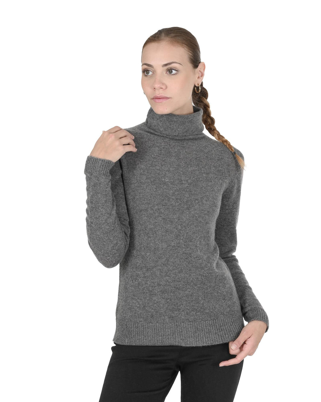 Cashmere Womens Turtleneck Sweater - 42 EU