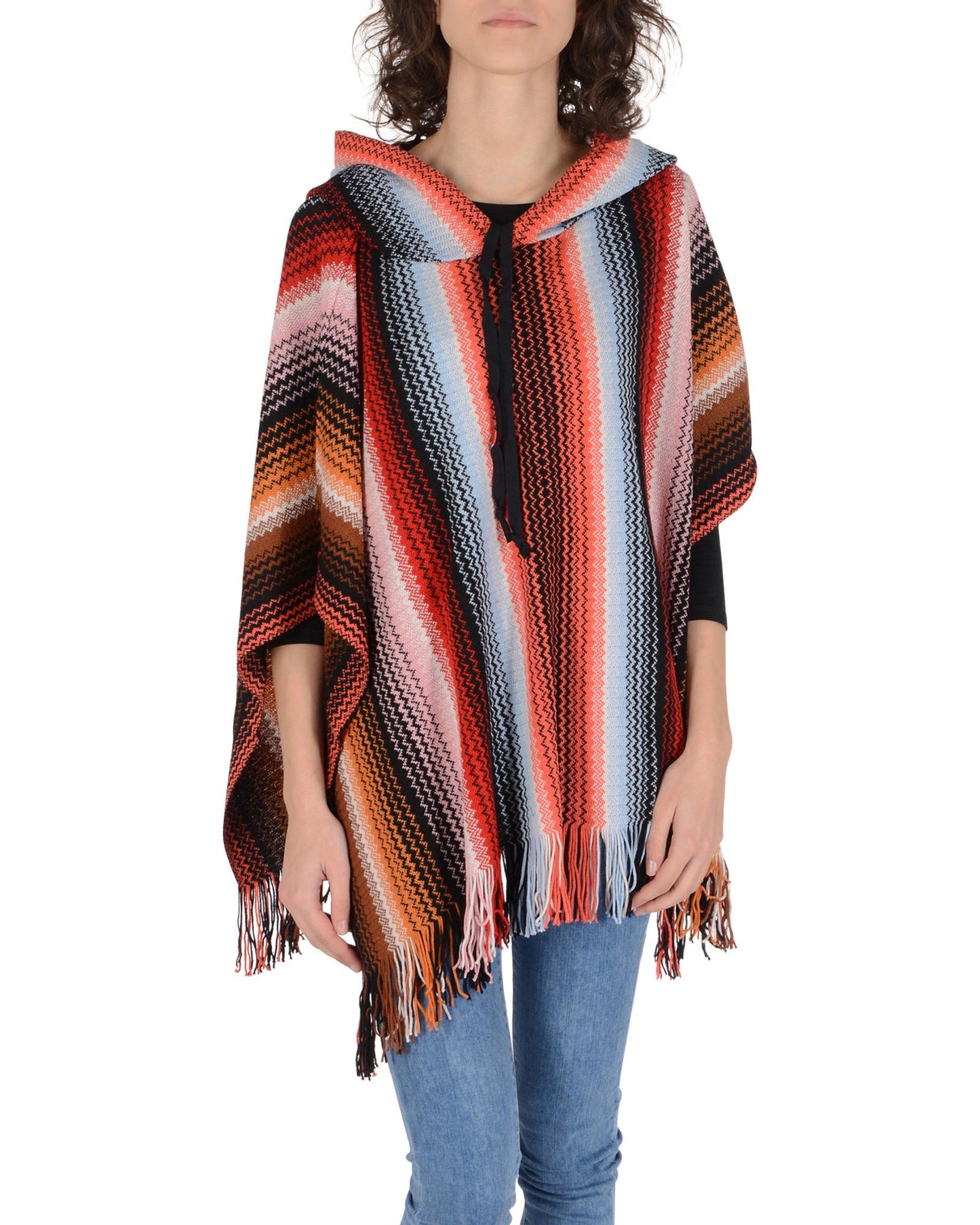 Wool Blend Poncho - One Size