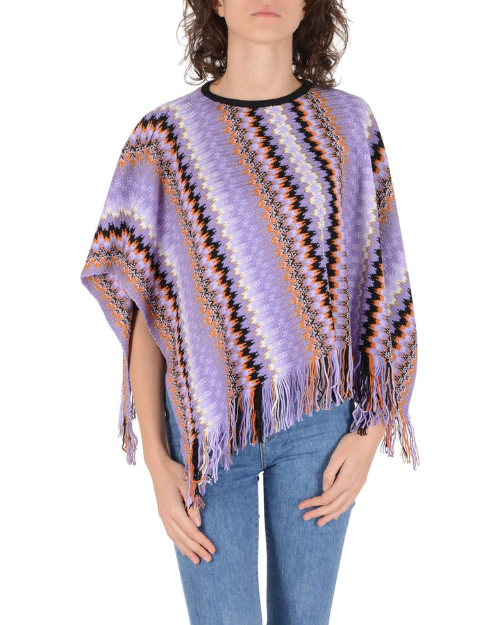 Wool Blend Poncho - One Size