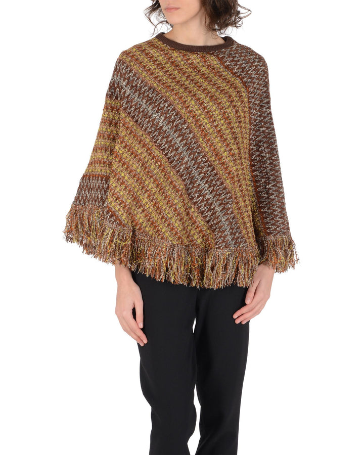 Wool Blend Poncho - One Size