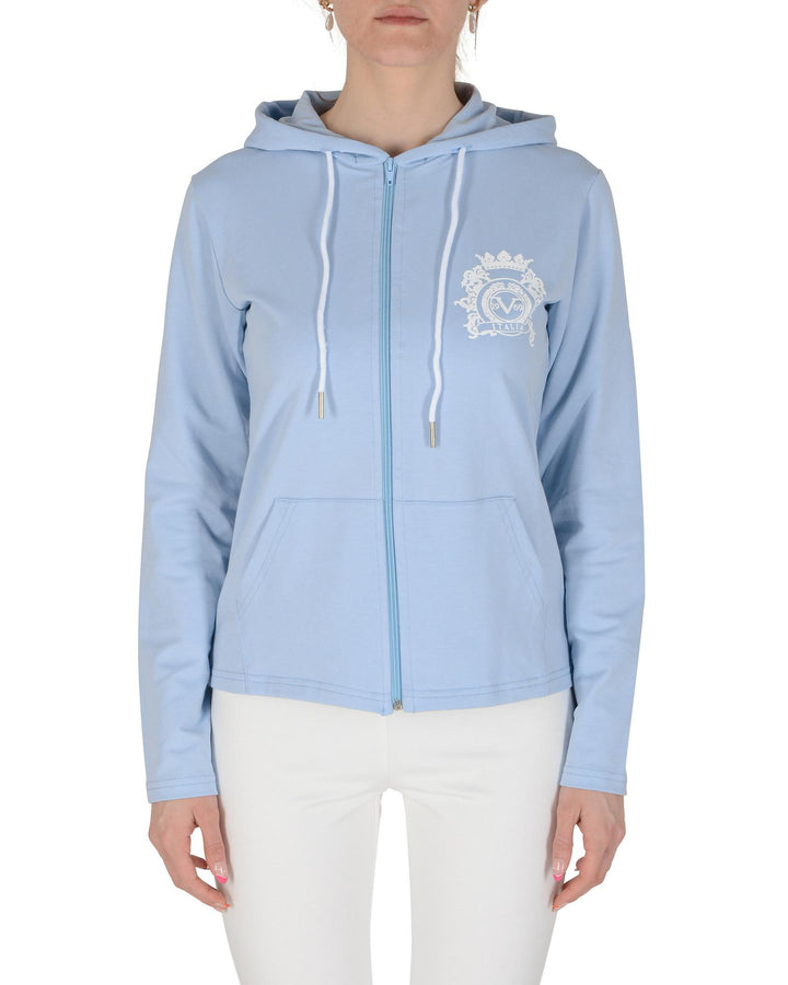 Light Blue Hoodie by 19V69 Italia - 3XL