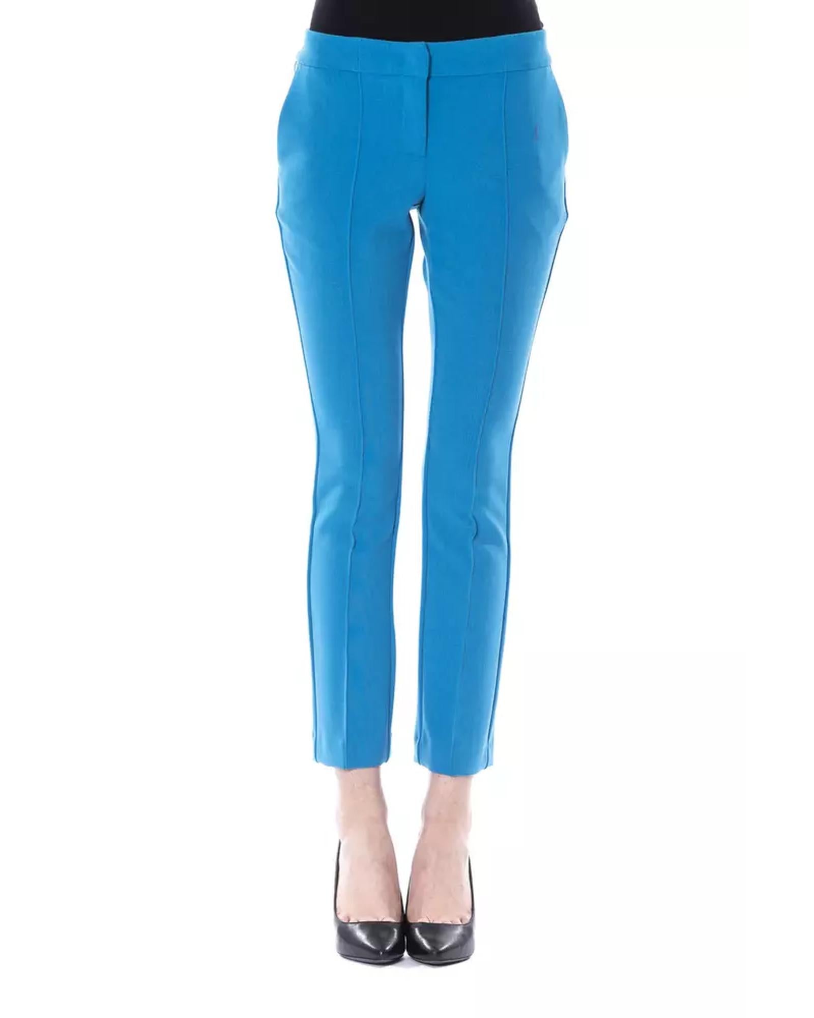 Lateral Closure Skinny Pants with Frontal Application 40 IT Women