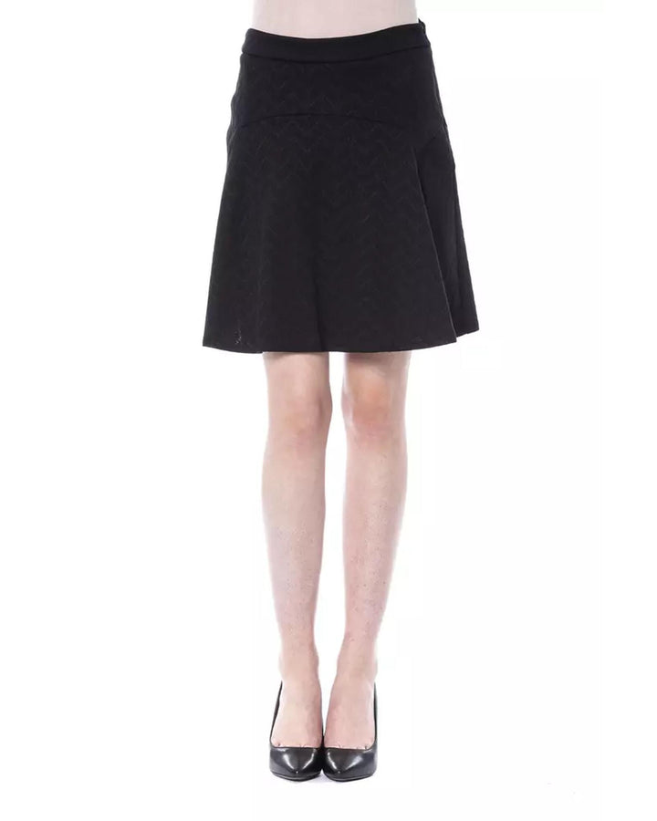 Black Leather Mini Skirt W44 US Women