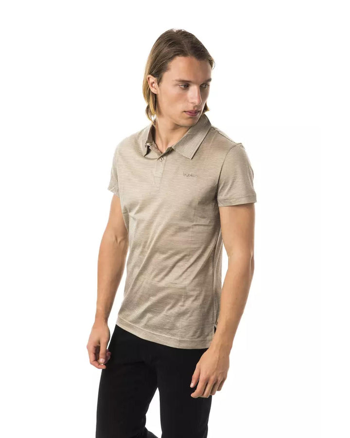 Embroidered Striped Polo Shirt M Men