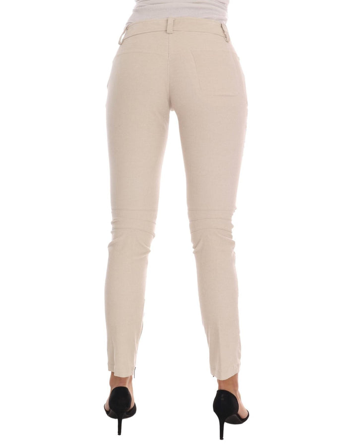 Cropped Corduroy Pants with Logo Details 42 IT Women