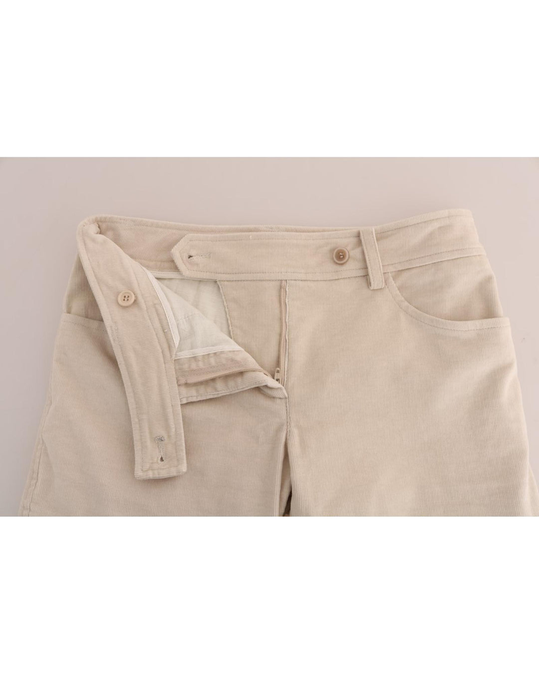 Cropped Corduroy Pants with Logo Details 40 IT Women