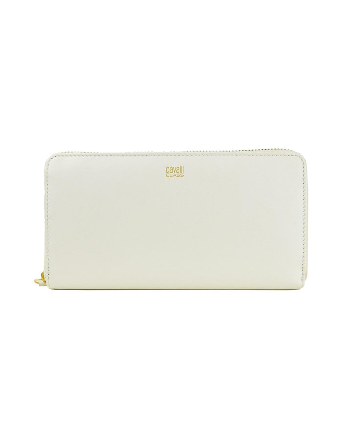 Cavalli Class White Purse with Zipped Closure One Size Women