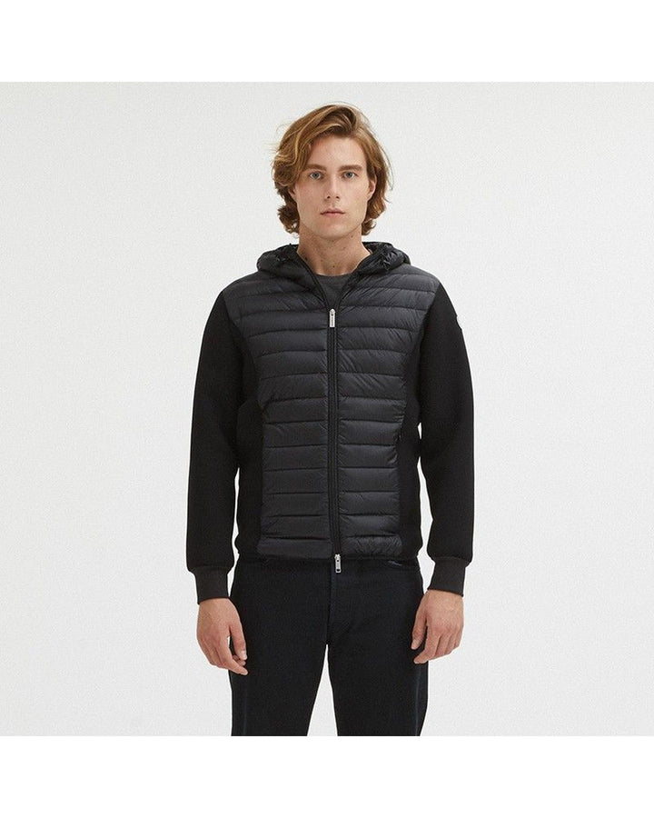 Centogrammi Black Padded Jacket with Front Zip Closure M Men