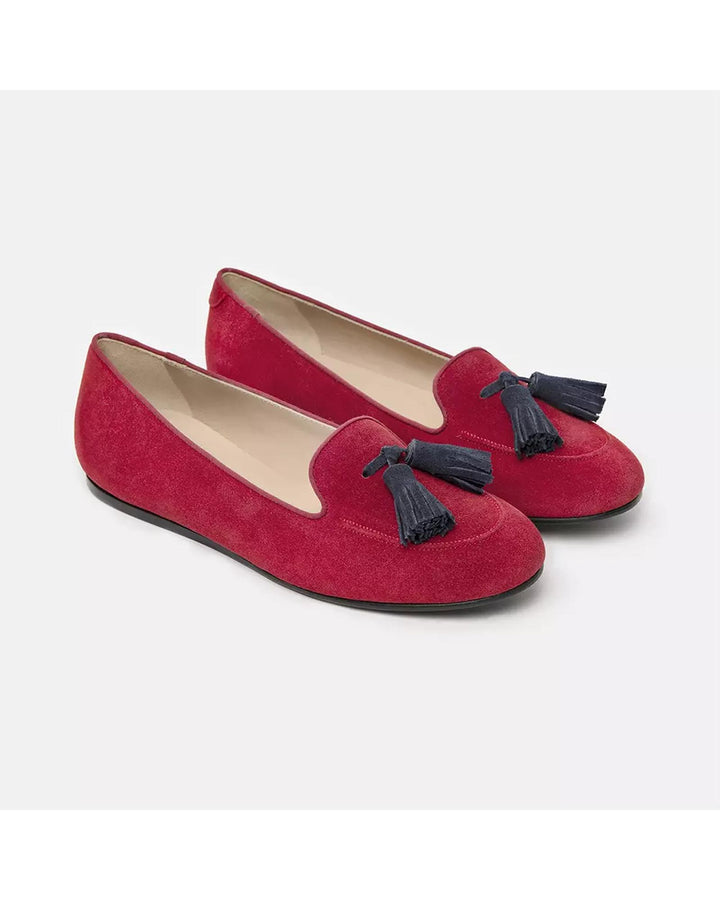 Charles Philip SILVIE Red Suede Moccasins 41 EU Women