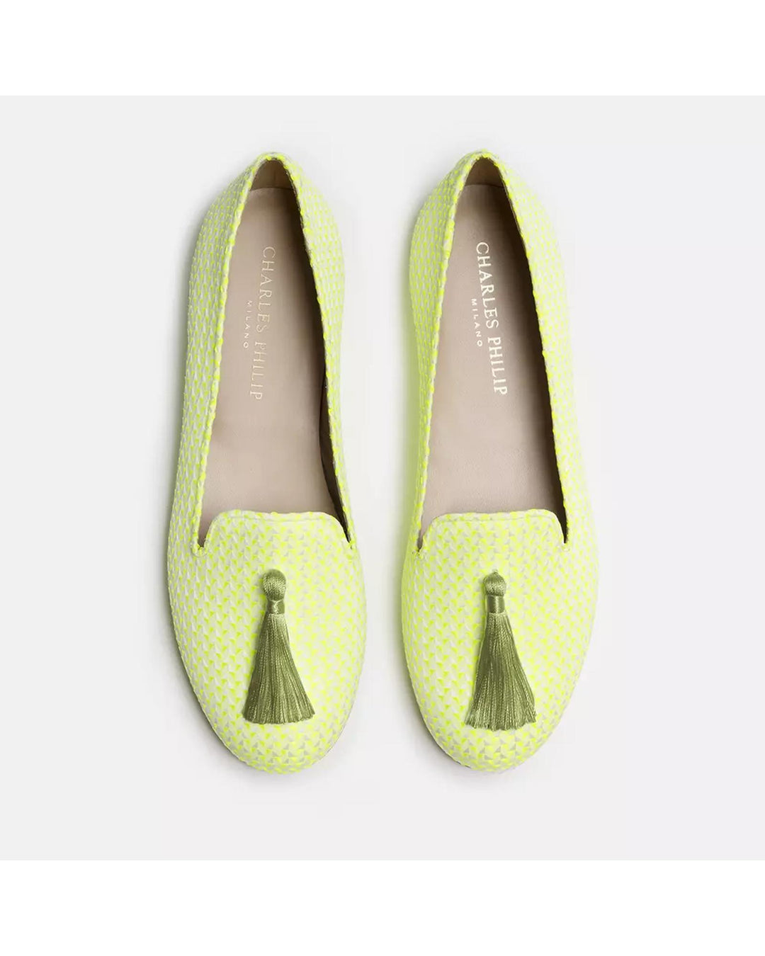 Silk Alba Loafers with Ovalina Detail and Single Cotton Tassel 38.5 EU Women