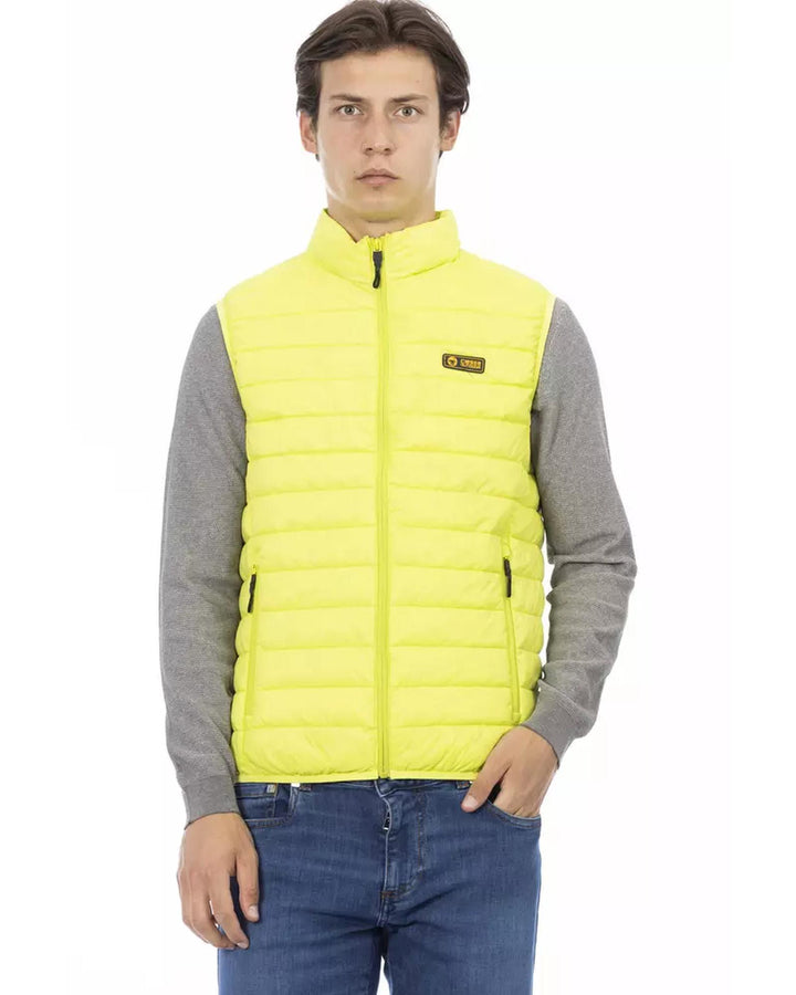 Sleeveless Down Jacket with Functional Pockets and Zipper Detailing L Men