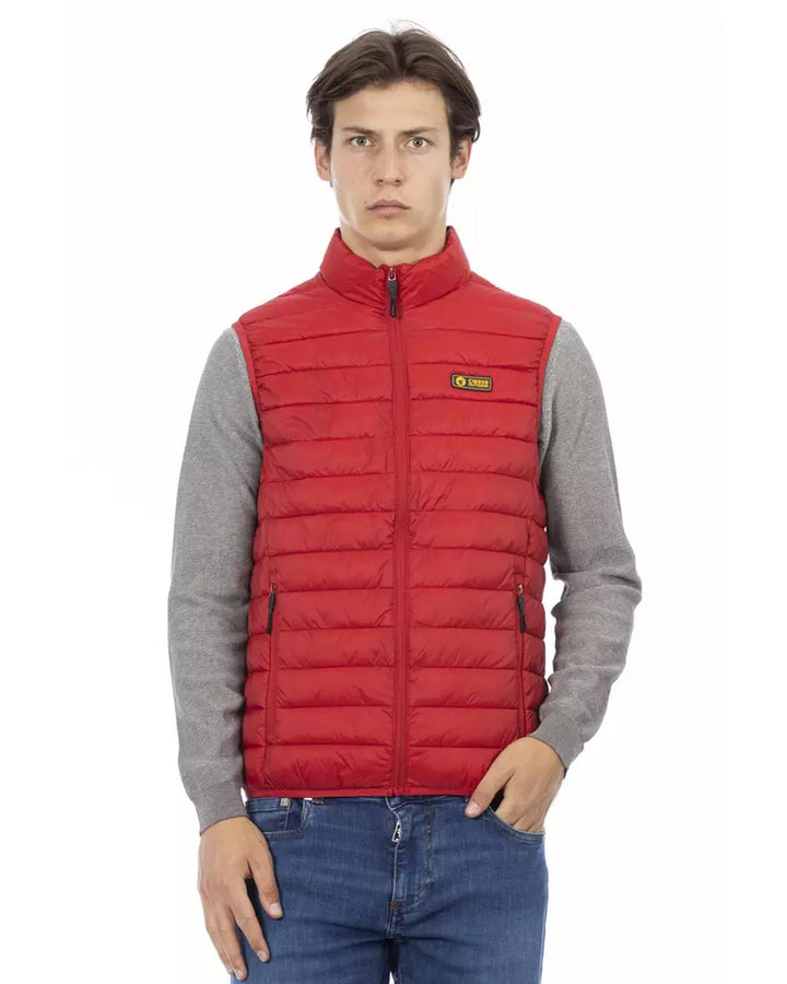 Sleeveless Down Jacket with Pockets and Metal Zip 3XL Men