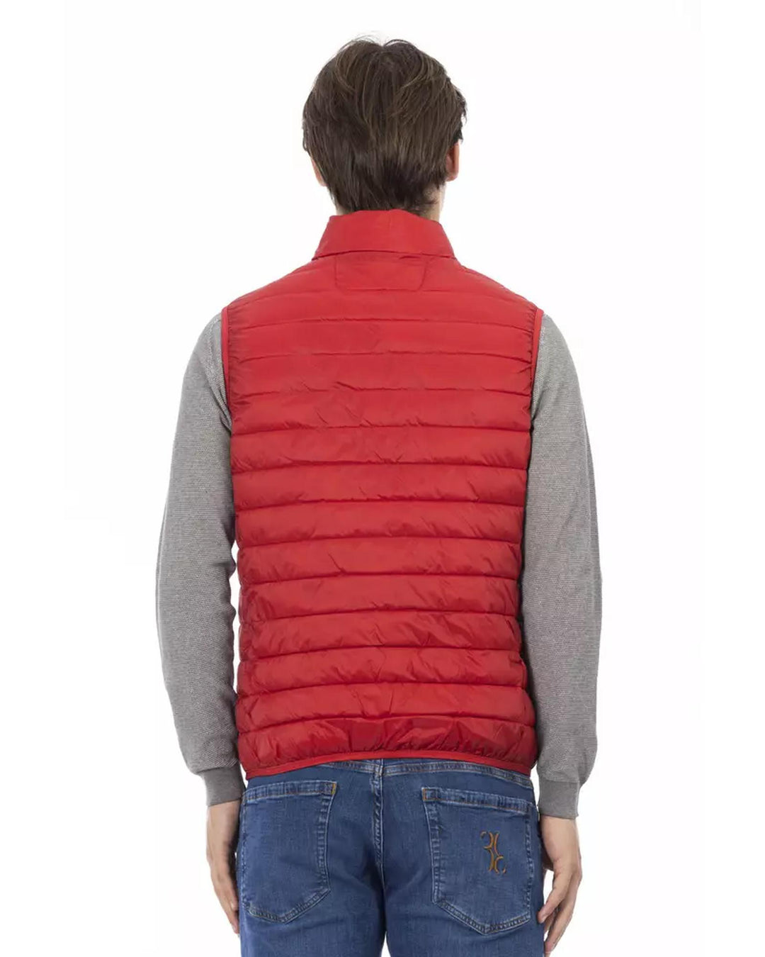 Sleeveless Down Jacket with Pockets and Metal Zip 3XL Men