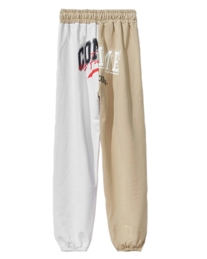 Two-Tone Drawstring Sweatpants with Side Pockets M Women