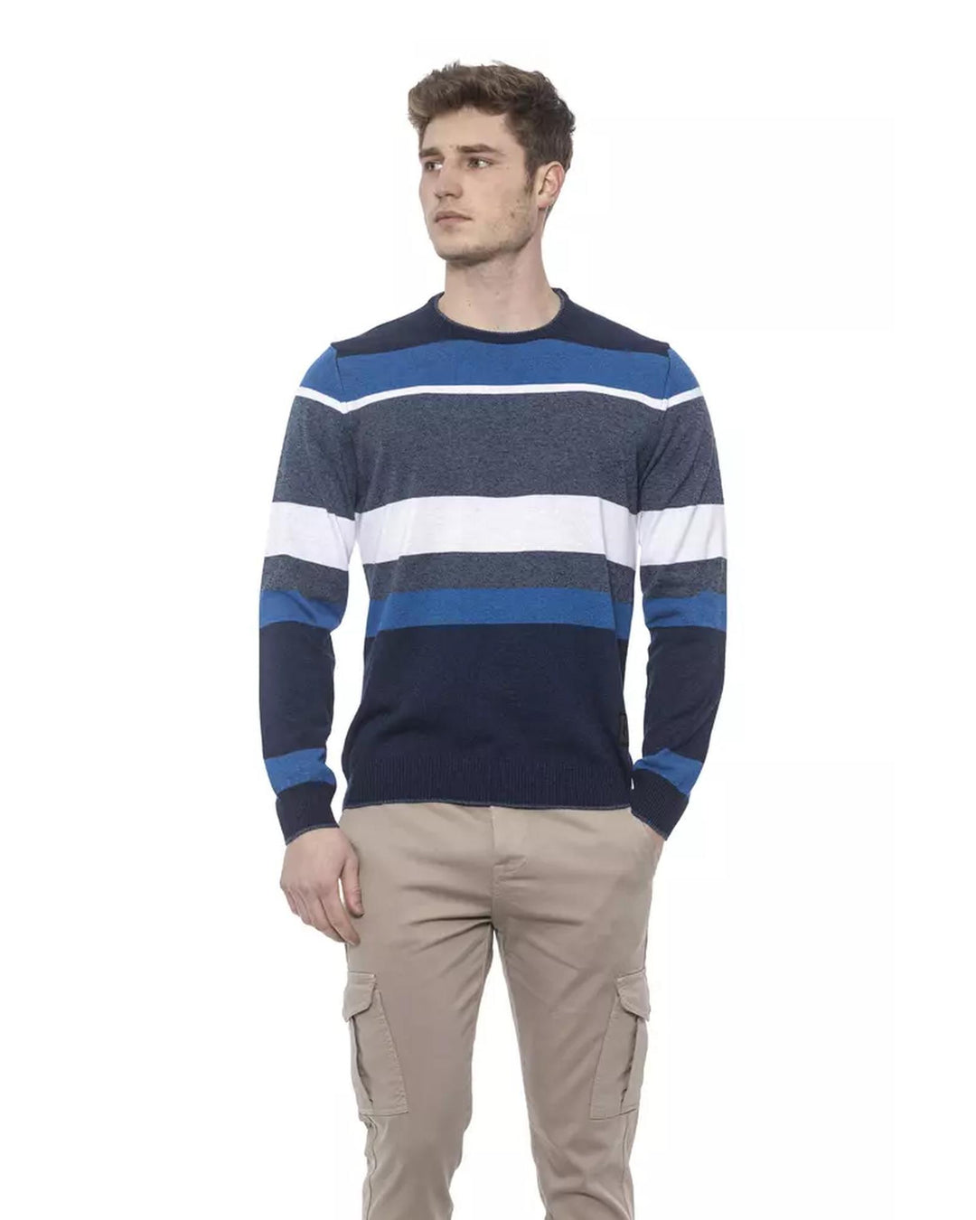 Striped Crewneck Sweater M Men