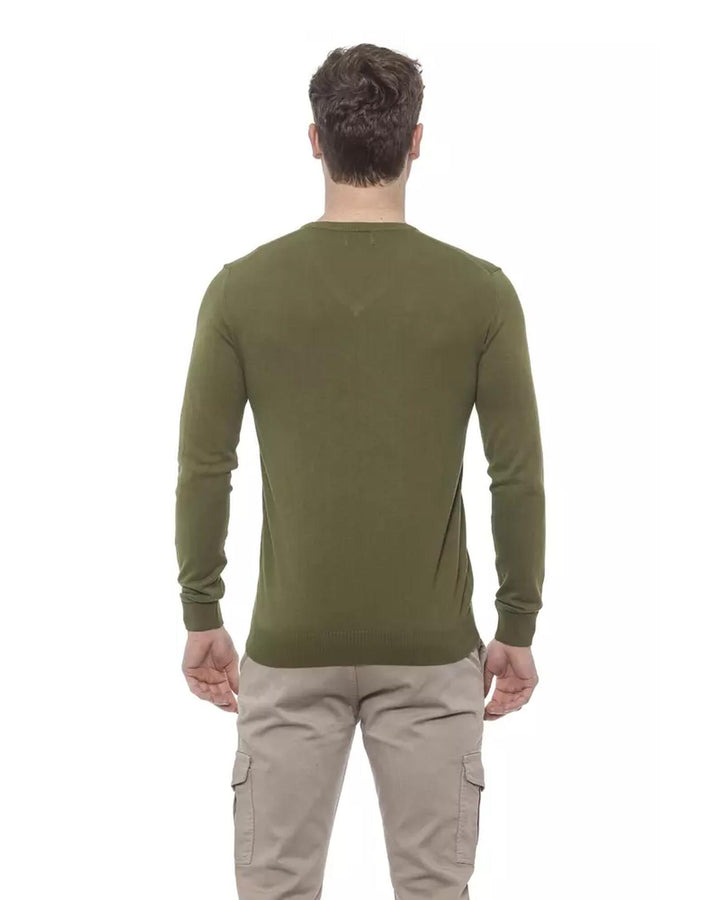 V-Neck Solid Color Sweater S Men