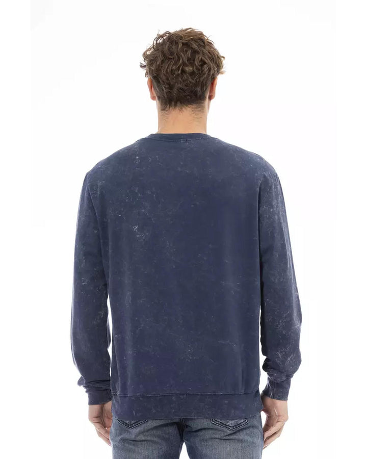 Fleece Sweater with Crew Neck and Front Pocket XL Men