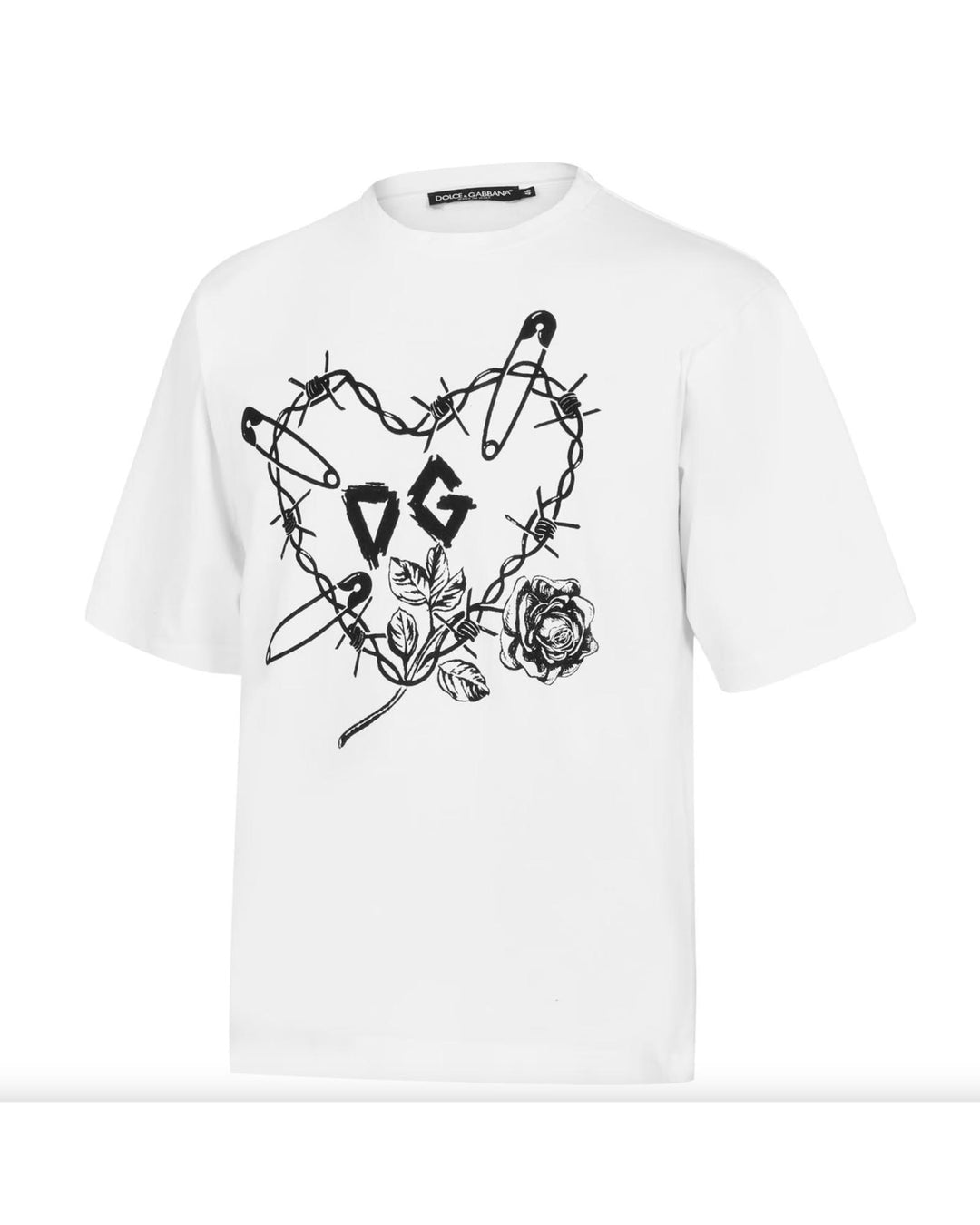 Dolce & Gabbana Logo T-Shirt with Velvet Details 44 IT Men