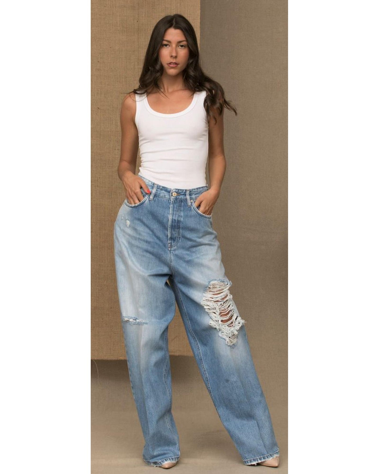 Fuller Denim Jeans with Logo Detailing W25 US Women