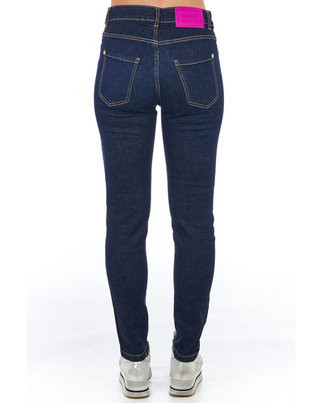 Multi-pocket Denim Jeans with Front Closure W25 US Women