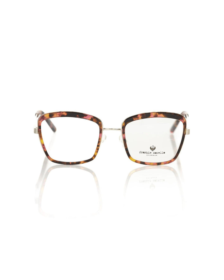 Red Havana Pattern Square Eyeglasses One Size Women