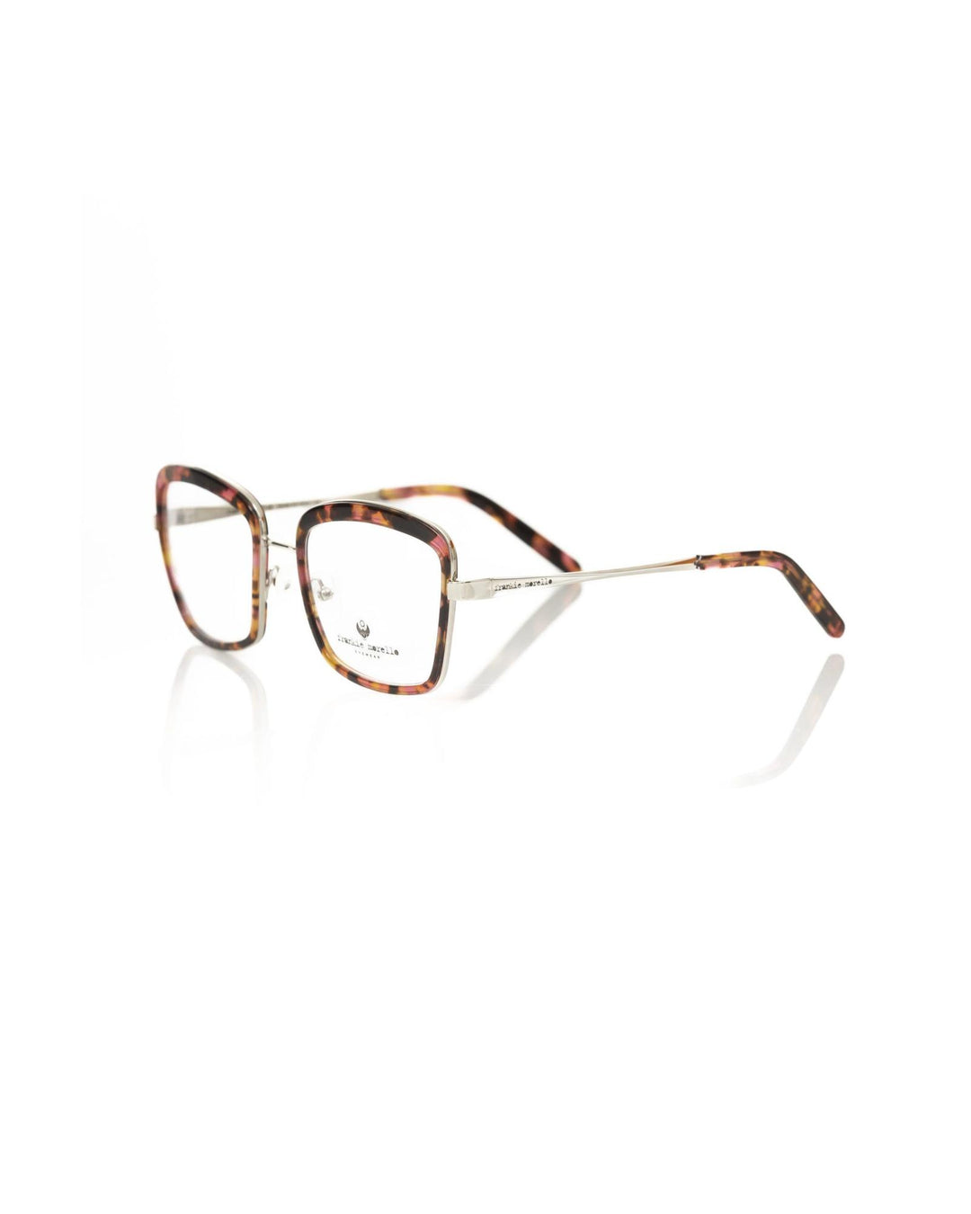 Red Havana Pattern Square Eyeglasses One Size Women