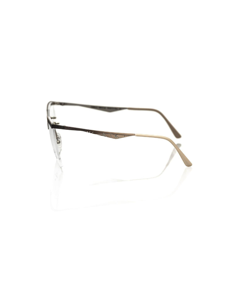 Gold Glitter Metal Clubmaster Eyeglasses One Size Women