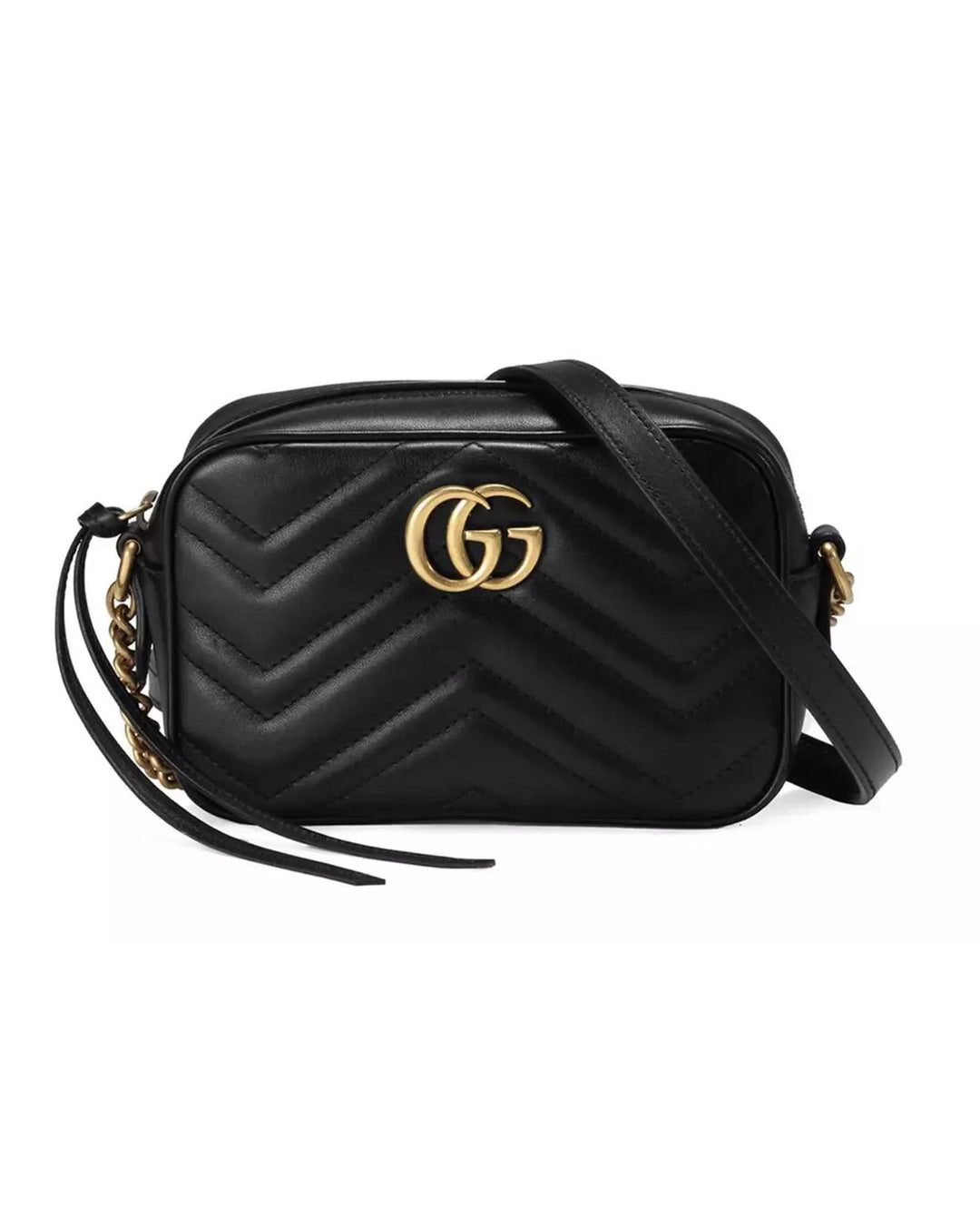 Structured mini shoulder bag with chain design and GG motif One Size Women