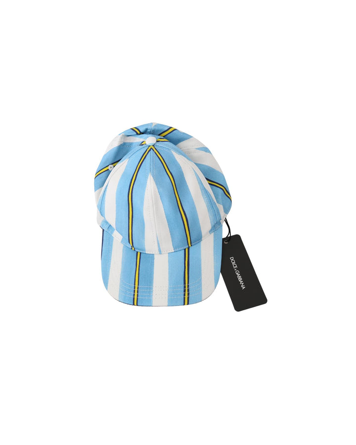 New Dolce & Gabbana Multicolor Stripes Baseball Cap 57 cm Men