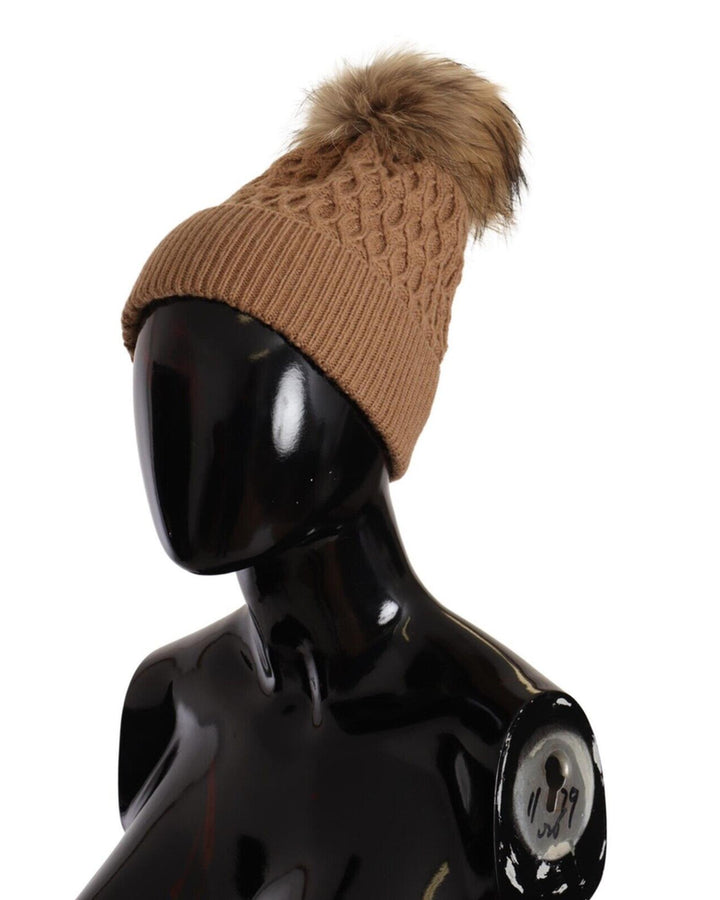 Stunning Dolce & Gabbana Knit Beanie Hat with Fleece Liner One Size Women