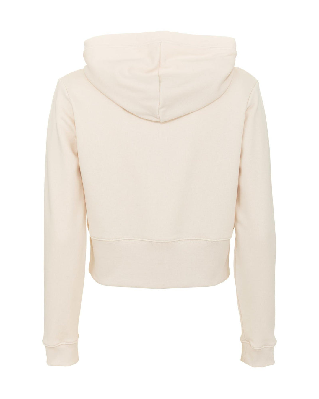 Beige Hoodie with Rhinestone Logo S Women