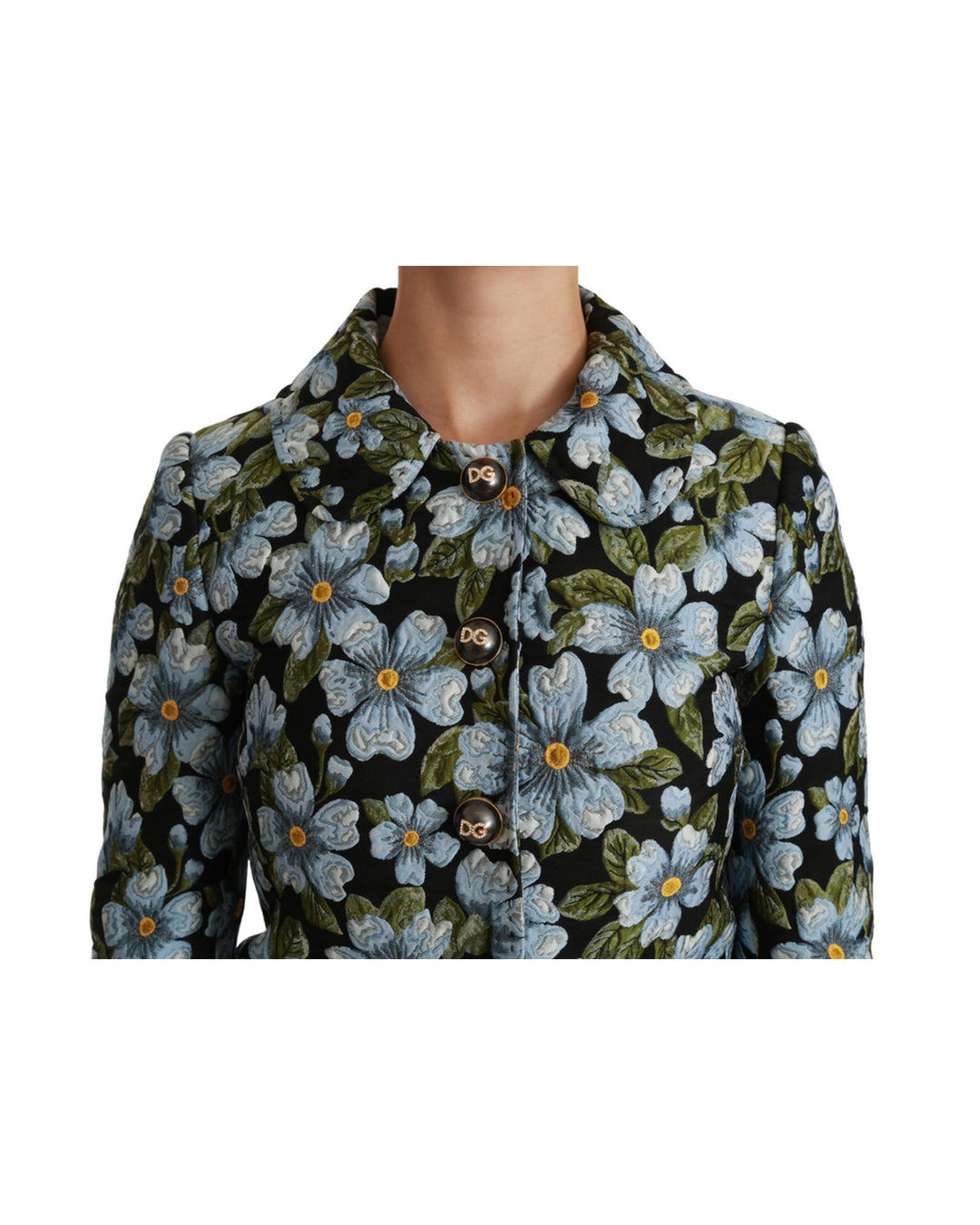 New Dolce & Gabbana Jacket with Floral Brocade Design 40 IT Women