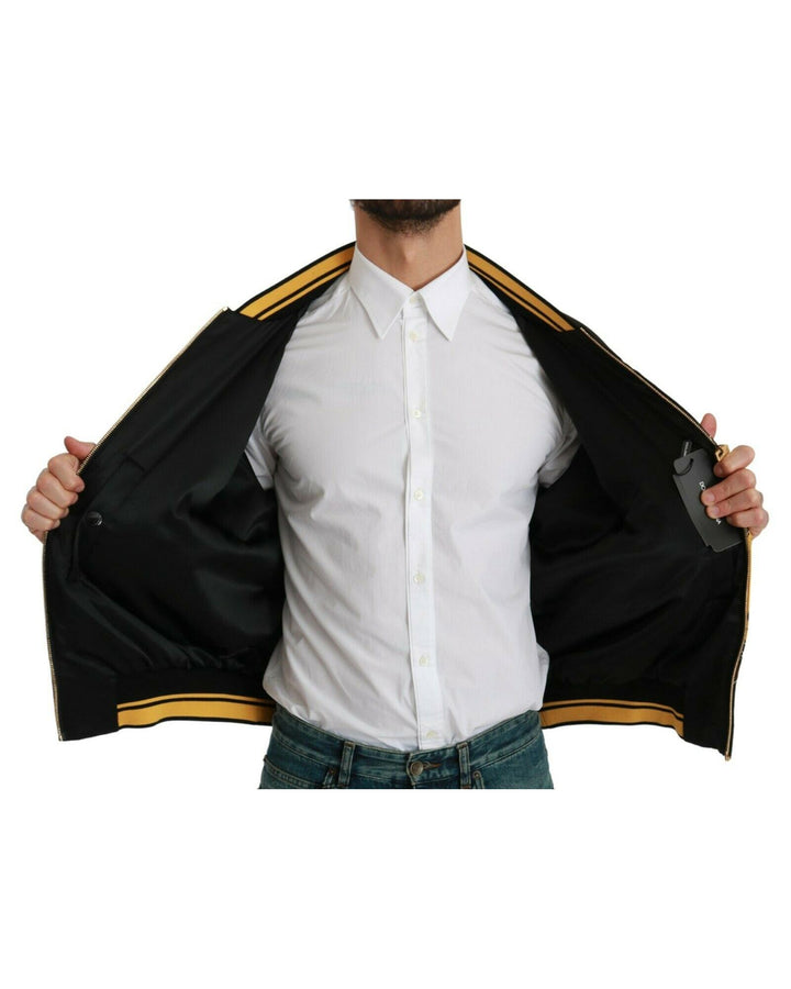 Dolce & Gabbana Bomber Jacket with Multicolor Motive 44 IT Men