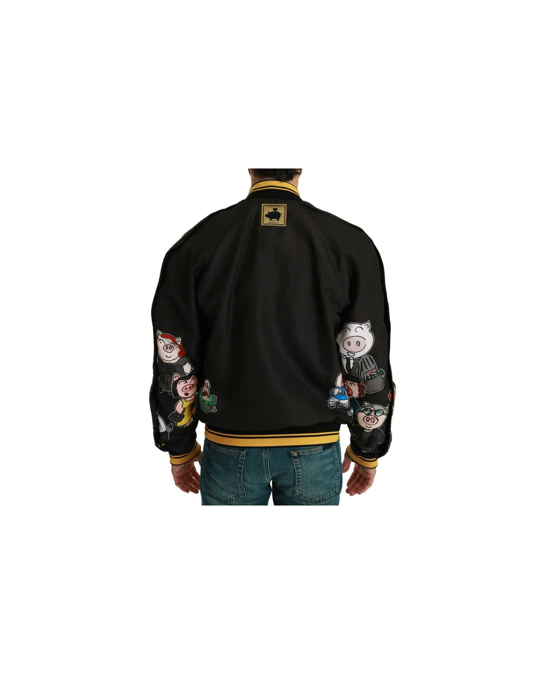 Dolce & Gabbana Bomber Jacket with Multicolor Motive 50 IT Men