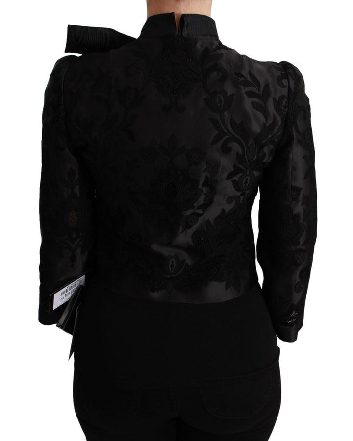 Gorgeous Dolce & Gabbana Blazer Corset Jacket with Floral Jacquard Pattern 38 IT Women