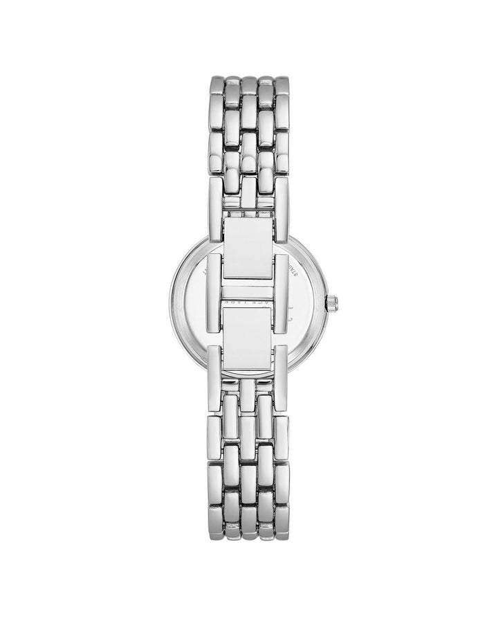 Silver Classic Analog Womens Watch with Rhine Stone Facing One Size Women